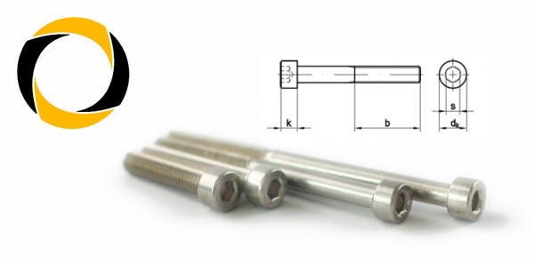 Zylinderkopfschraube V4A DIN 912 M4