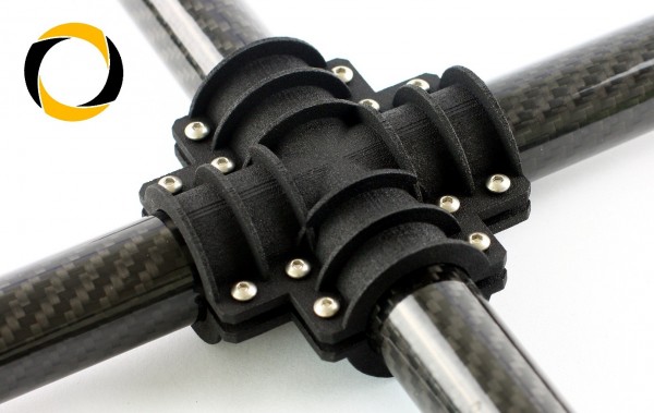Carbon Rohr X-Verbinder Gimbal